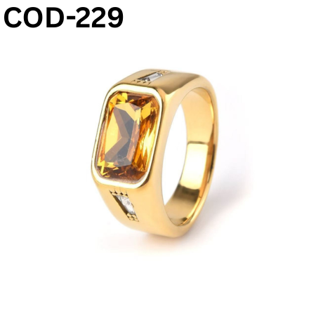 JP Italian Bio Golden Stone Rings-229